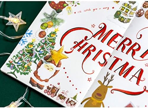 Vintage Christmas Stickers Set (4 Packs, 240 Sheets) Aesthetic Santa Christmas Tree Santa Claus Snowflake Scrapbook Stickers, DIY Antique Decorative Stickers for Greeting Card Notebook Gift Wrapping