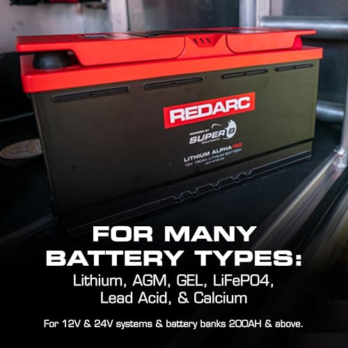 Image of REDARC Dual Input 50A in-Vehicle DC to DC Battery Charger with MPPT Solar Regulator, Green Power Priority, 12V /24V Compatible, for Lithium, AGM, Gel, Lead Acid, Calcium, LiFePO4 Batteries