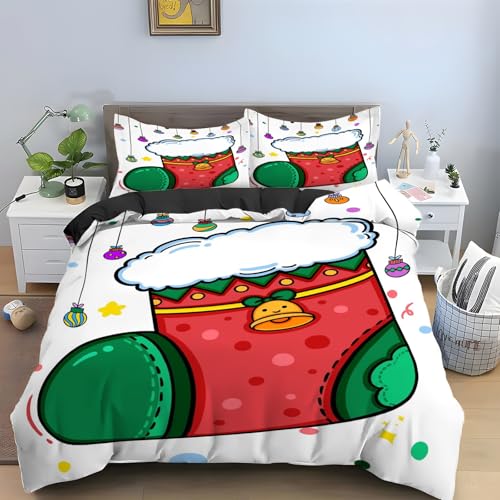 Housse de couette 220x240 Noël zippée pour changer de drap facilement - 2