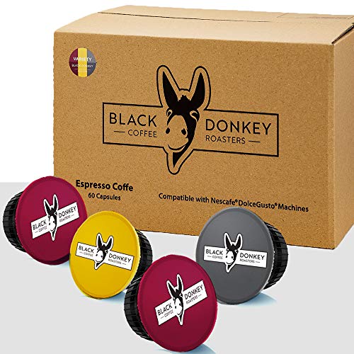 Black Donkey Coffee Roasters - 60 Dolce Gusto Compatible Pods (VARIETY PACK, 60 Capsules, 60 Servings)