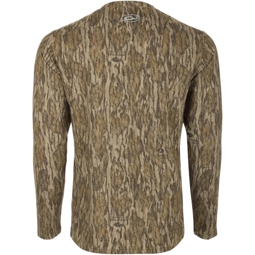Drake Waterfowl Youth's Unisex EST Camo Performance DW1905 Outdoor UPF 50+ Stretching Lightweight Long Sleeve Crew T-Shirt2