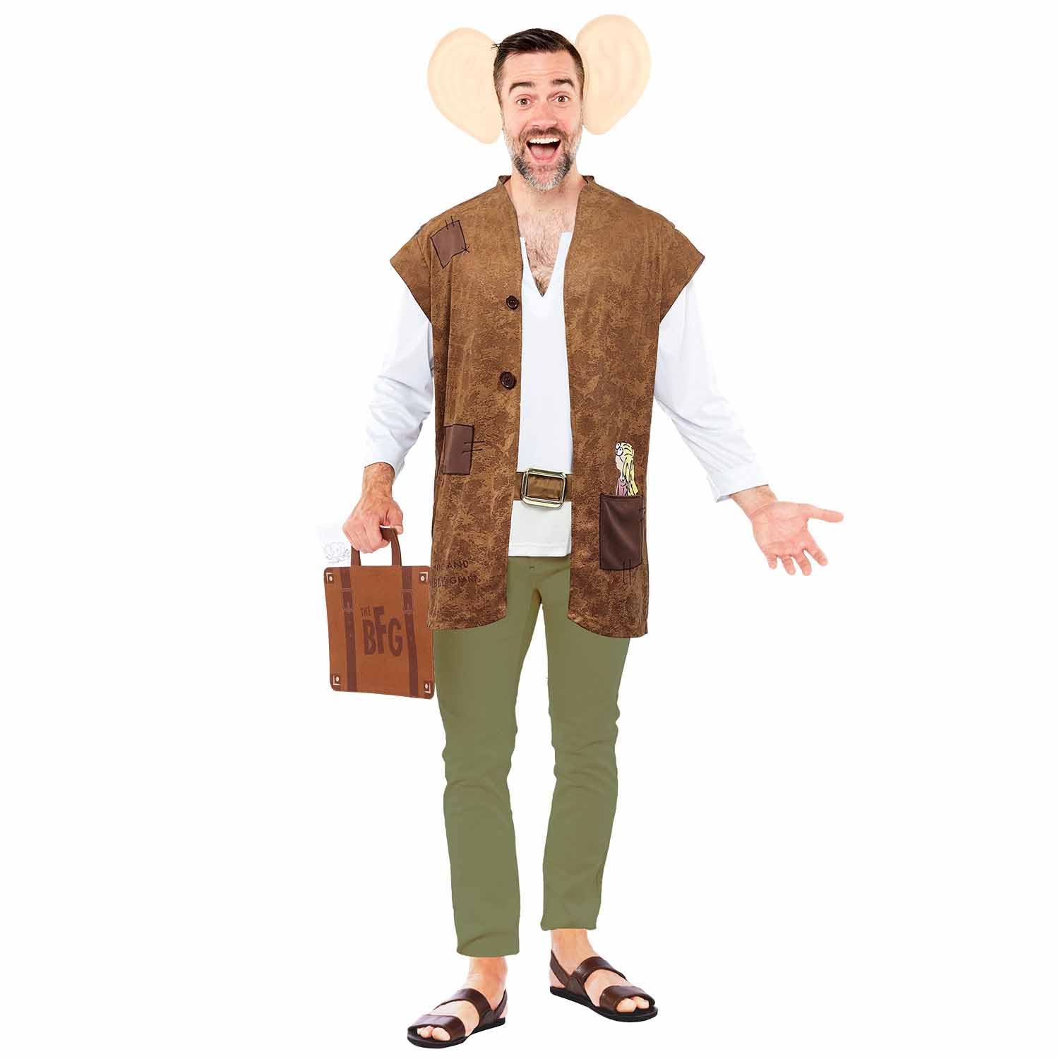 amscan 9916260 - Men's Official Roald Dahl BFG Adults World Book Day Costume Size: Large