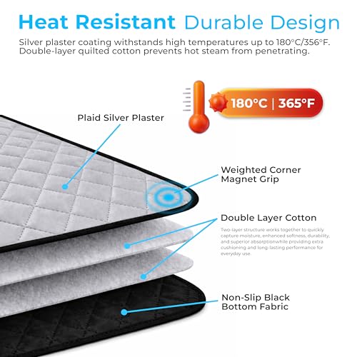 Tapis de repassage magnétique premium textile isolant et silicone - 8