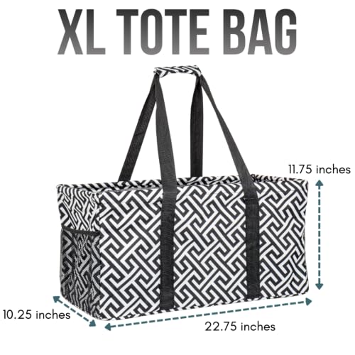Image of Extra Large Utility Tote Bag - Oversized Collapsible Pool Beach Canvas Basket