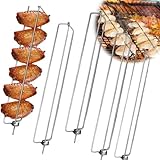 Stainless Steel Chicken Wing Grill Rack Set – Clamping Wing Rail Design, Portable Outdoor BBQ Tool for Picnics, Camping, and Parties (5)