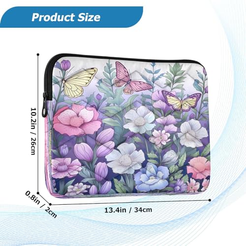 Funda para portátil 13-14 pulgadas con diseño de mariposas miniatura 3