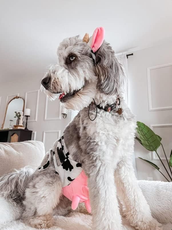 Disfraz de Vaca para Perro con Diadema y Ubre Midlee Halloween miniatura 3