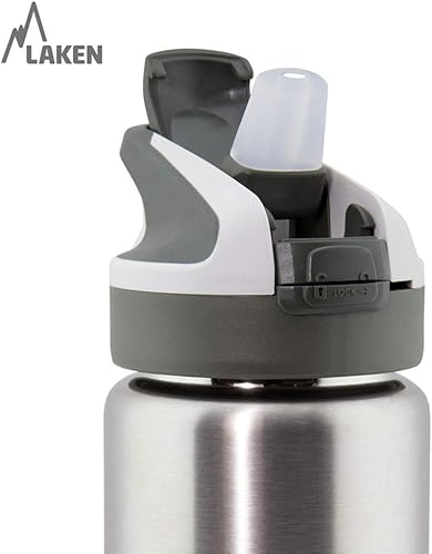 Miniatura 6 de Laken Summit - Botella de agua aislada para niños con tapa de popote deportivo y cerradura, acero inoxidable de doble pared, a prueba de fugas, 17