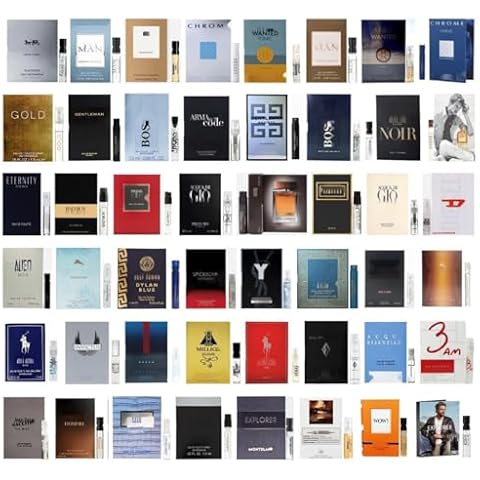 11 Men's Cologne Samples Vials with Organza Bag Cover