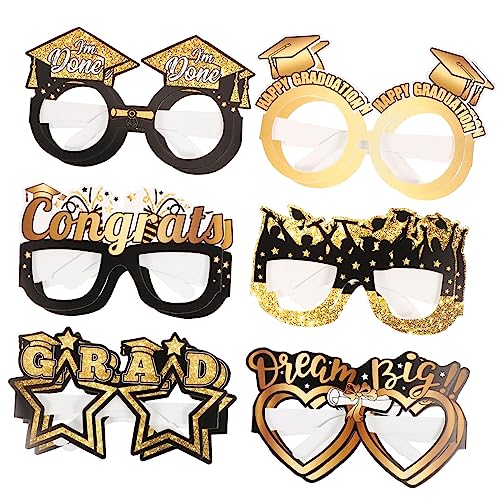 Cabilock 12 Piezas Gafas De Graduación Divertidas De Gafas De Fiesta Tema De Graduación Decoración Interesante