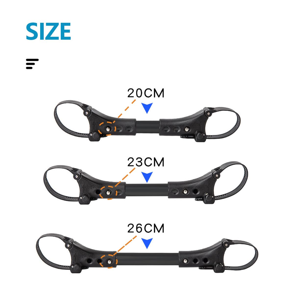 Attelage universel pour poussettes – Transforme 2 poussettes individuelles en poussette double | Longueur réglable (20-26 cm) | Compatible avec 99 % de toutes les marques | Conception légère en