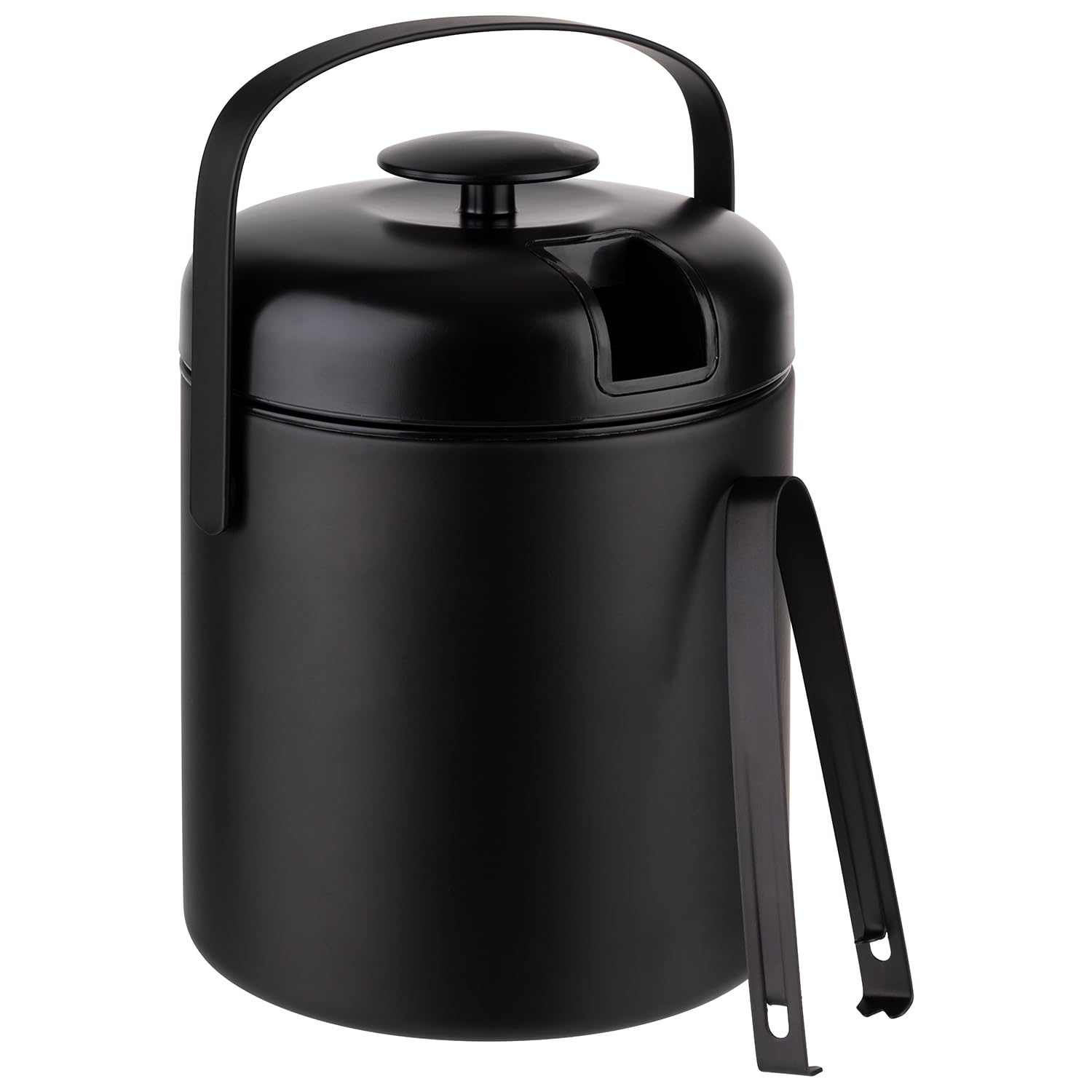 APS 36016 Eiseimer-Set in schwarz, Ø 14 cm, H: 22 cm, 1,3 Liter