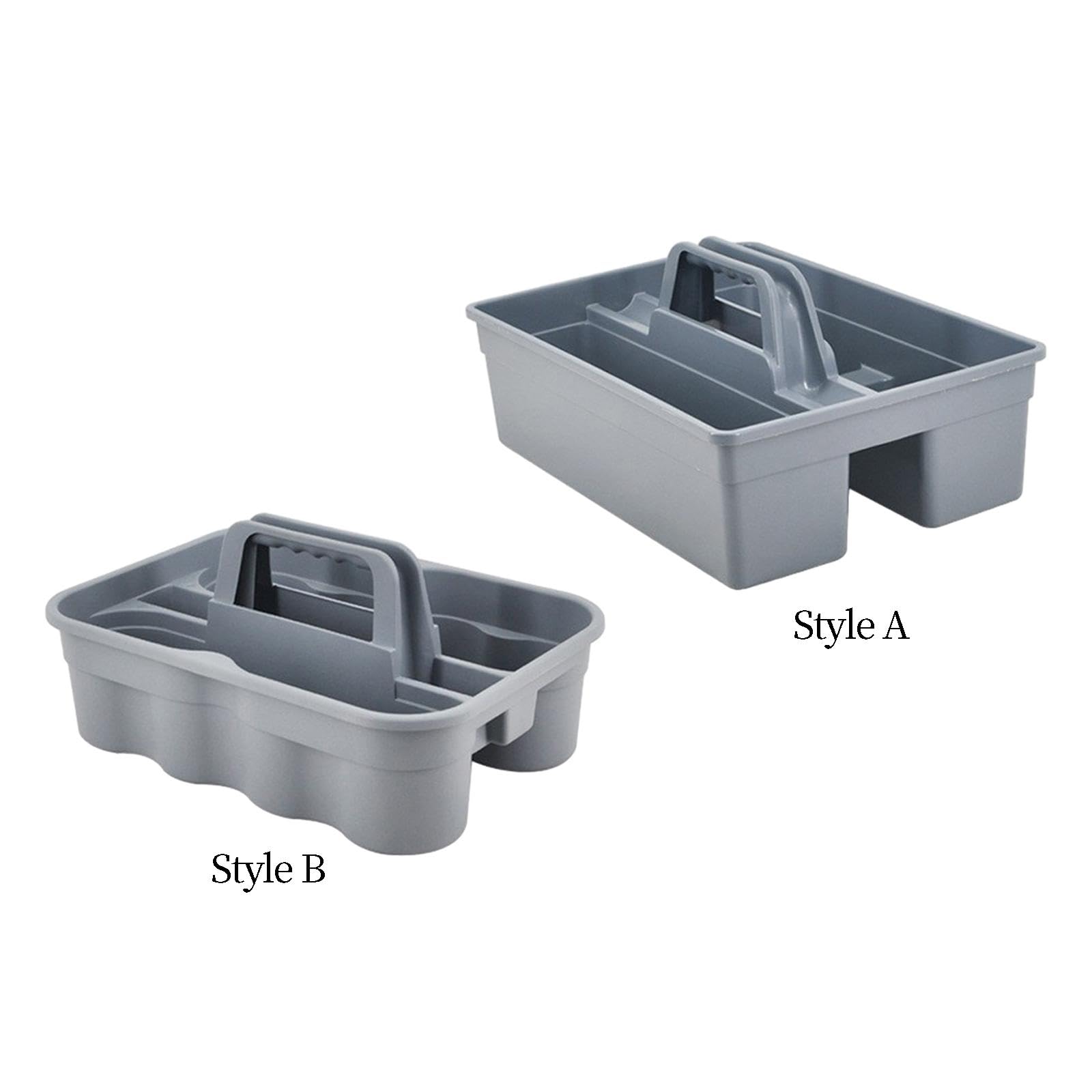 CALANDIS® Portable Pp Cleaning Caddy Basket Tote Organizer Sturdy Grey for Craft Rooms Style A | 1 Cleaning Supplies Organizer 1