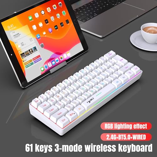 Clavier sans fil éclairé blanc pour travailler dans le calme chez soi - 2