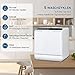 eklipt Mini Geschirrspüler,Tischgeschir... Freistehender Tragbarer Geschirrspüler mit 5+1 Programme, Spülmaschine Integriertem 5 Liter Wassertank, mit/ohne Wasseranschluss (White)
