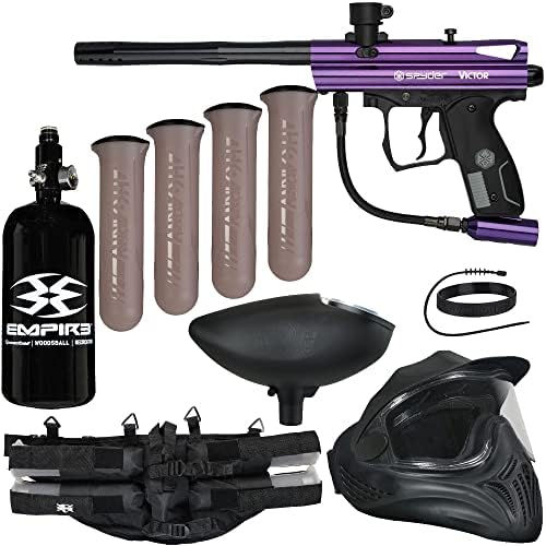 Action Village Kingman Spyder Victor Legendary Paintball Gun Package Kit (Purple)