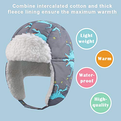 Image of BAVST Winter Trapper Hat for Boys Girls Waterproof Warm Baby Toddler Ushanka Fleece Beanie Hats for 6M-6T