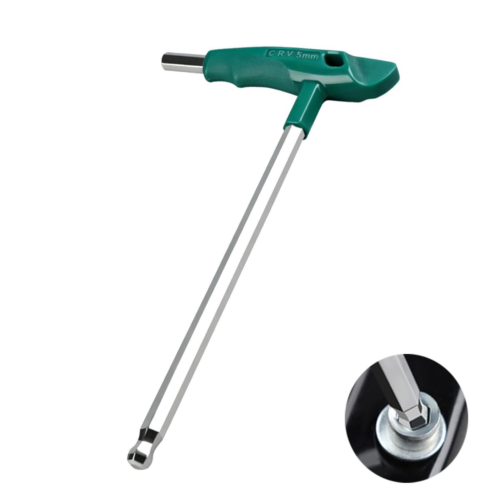 Llaves Hexagonales con Mango en T, Juego de Llaves Allen Métrica, Hexágono Interior con Cabeza de Bola 5 mm para Reparación de Bicicletas y Automáticas