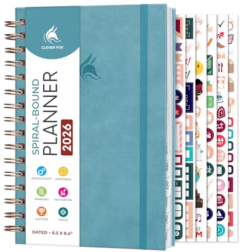 Clever Fox Dated Planner with Tabs 2026 – Weekly...