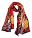 YangtzeStore Women's 100% Luxurious Long Silk Scarf Classic Art Collection (Red)