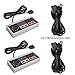 Produktbild 2 Stück NES Controller Gamepad mit 2 Pack 3 Meter Verlängerungskabel passend für Nintendo NES Classic Mini Retro Gaming Konsole, Grau (DOPPELPACK) 4,8m