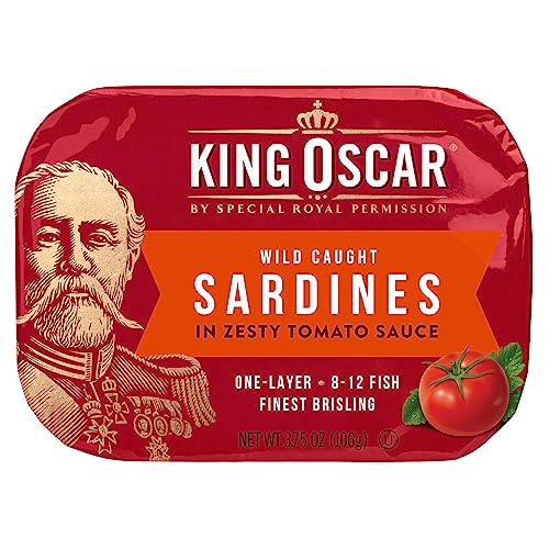 King Oscar Wild Caught Sardines Zesty Tomato, 3.75 oz (Pack of 12)