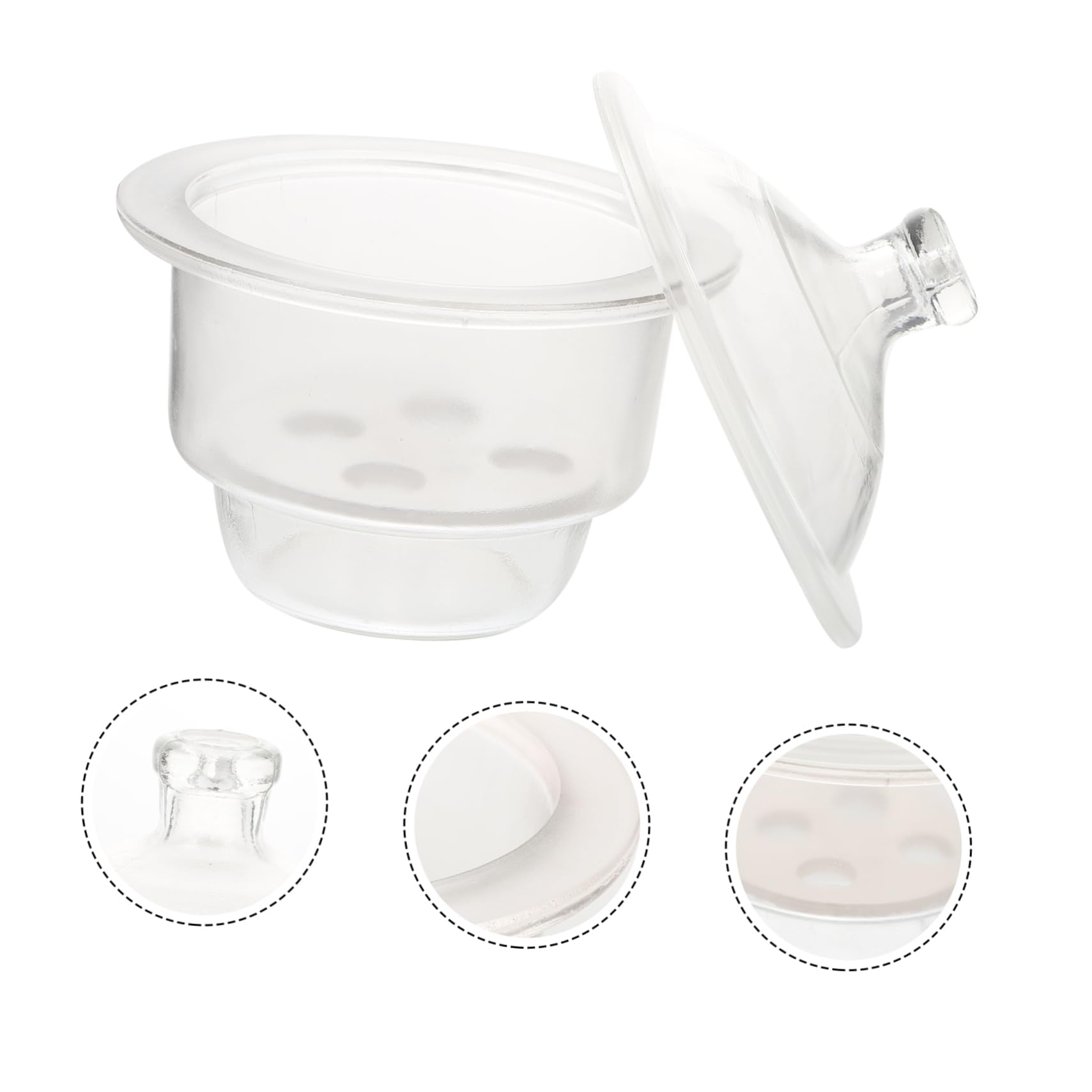 MAGICLULU Bocal de Séchage en Verre sous Vide 150 Mm pour Laboratoire, Dessiccateur Chimique Résistant la Corrosion, Pot Déshydratant Solide pour Matériel Scientifique