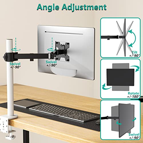 Image of WALI Universal Single Fully Adjustable Arm for WALI Monitor Mounting System (001ARM), Black