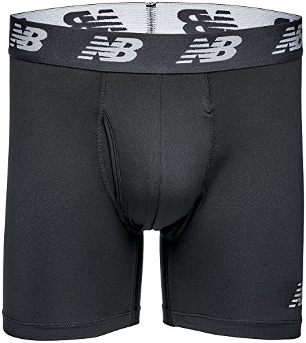 Image of New Balance Men's Performance Boxer Briefs with Fly, Breathable Stretch Underwear, Moisture Wicking, Soft Waistband (3 Pack)