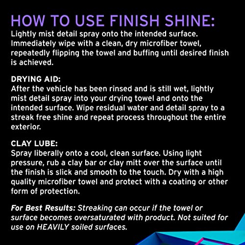 Ethos Finish Shine - Ceramic Detail Spray| Spray Wax For Car Detailing Quick Detail Car Wax | Waterless Car Cleaning & Hydrophobic Polymers | Clay Bar Lubricant | Ceramic Coating & Sealant Safe Top Coat #TOP2