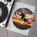 Tnasranmo Turntable Slipmat Anti-Static Wool Felt Mat for LP Vinyl Record Players, Improves Sound Quality, Soft Non-Scratch Surface, Fits All 12in Turntable Platters - Horses