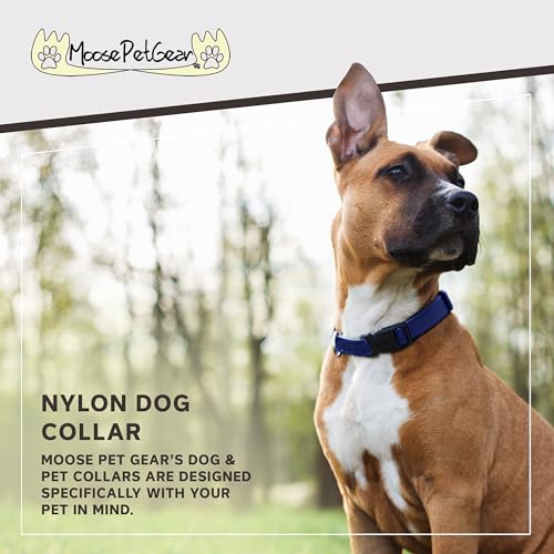 Image of Dog Collar - Colored Adjustable Pet Collars, 3 /4 Inch Wide, Small, Navy Blue