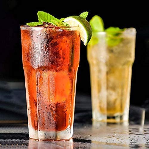 Farielyn-X Crystal Milk Shake, Juice, Ice Cream, Milkshake, Faluda, Smoothie and Cocktails Glass 350 ml Set of (Long RRR, 4) 1