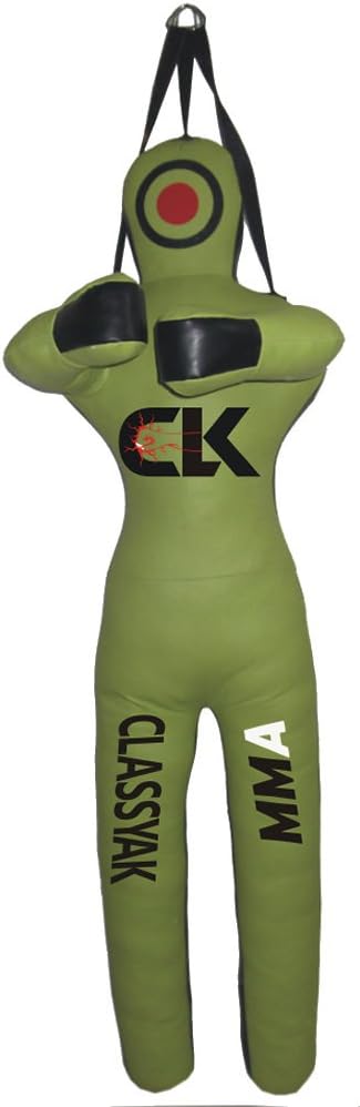 Classyak MMA Martial Arts Grappling Dummy Green Jiu Jitsu Punching Bag - Unfilled