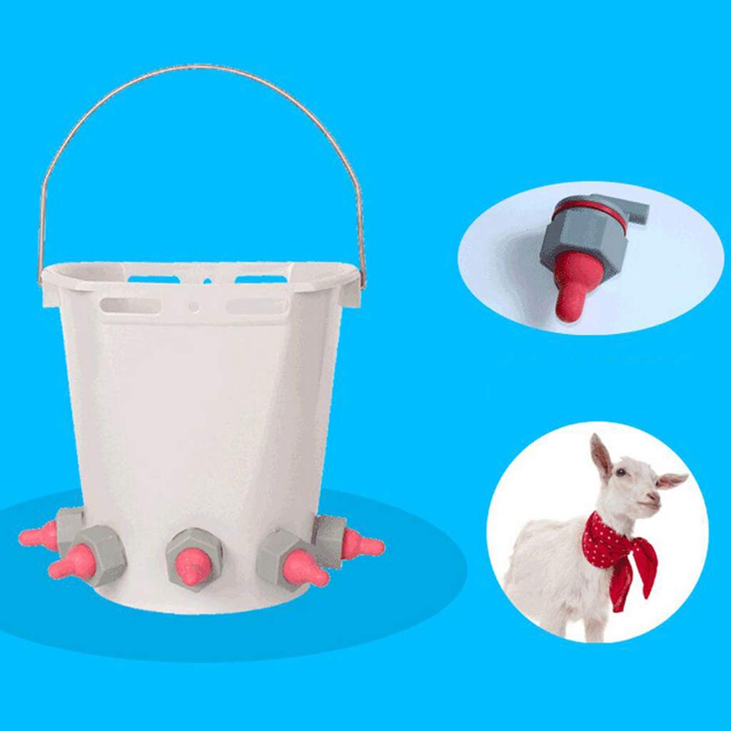 Milageto 2X Bouteille de Lait de Chèvre en Caoutchouc Alimentation Tétine Pression Veau Lait Mamelon de Bouteille