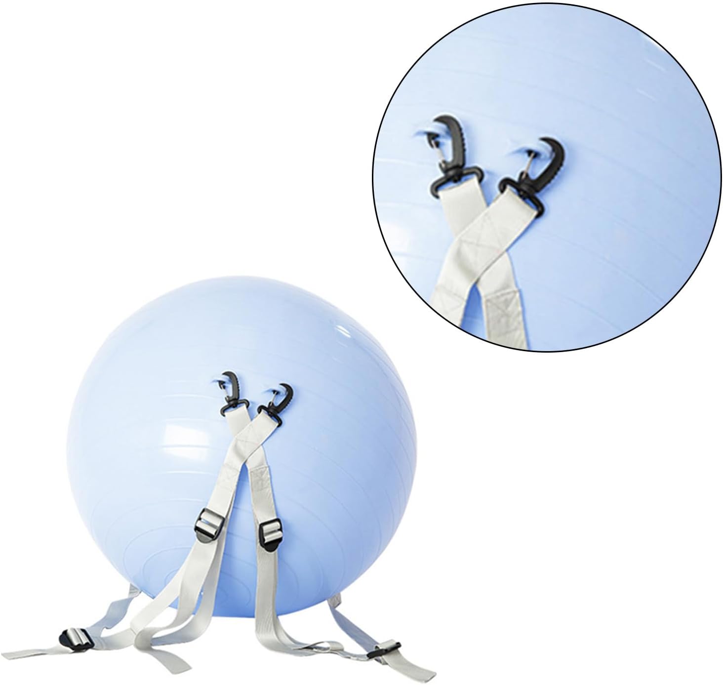 Fitness Yoga Ball with Adjust Shoulder Belt Training Balances Equipment for Childrens Adult Fitness Ball with Training Belt