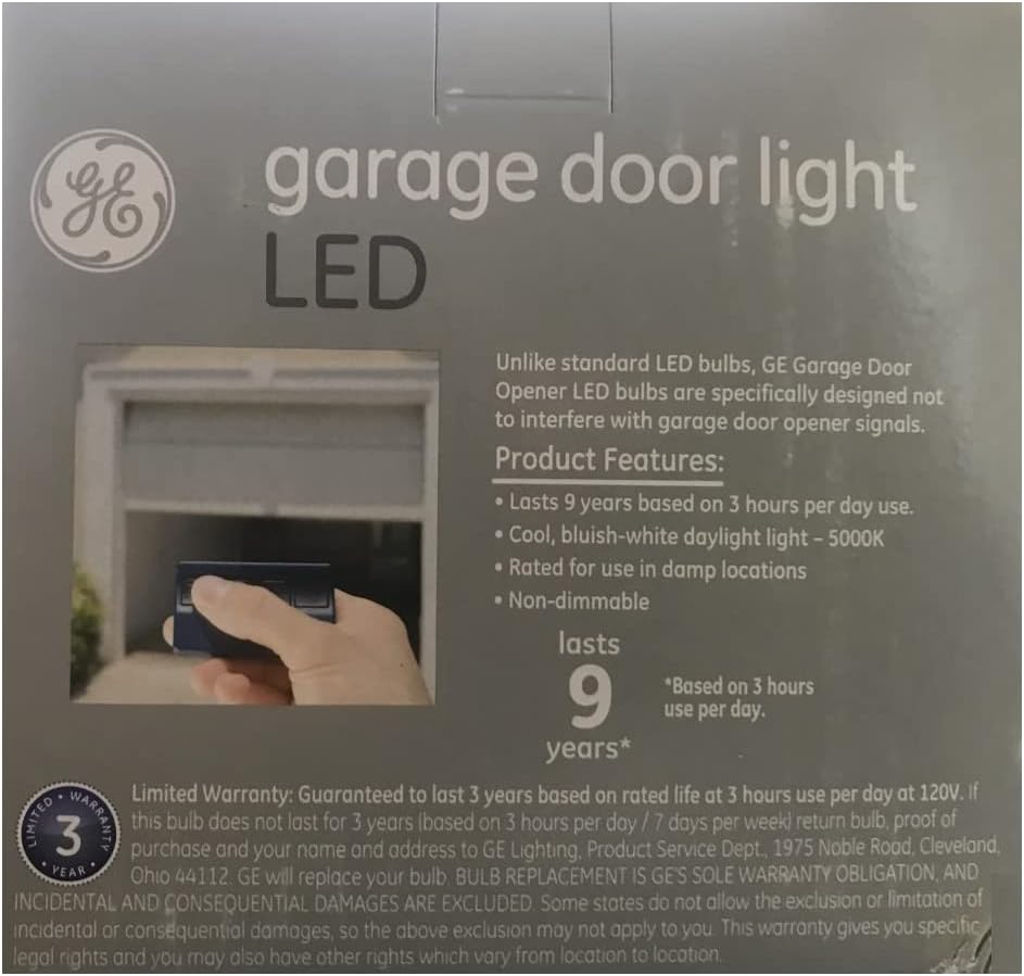 GE Garage Light 100-Watt EQ A19 Daylight LED Light Bulb (2-Pack)