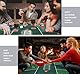 LaiEr Pokermatte10 Spieler Texas Hold’em Gummimatte Pokeroberseite Matte für Tabelle Faltbare bewegliche Pokertischanordnung für Pokerspiele Blackjack Kasino,(160*80*0.2cm,Grün)