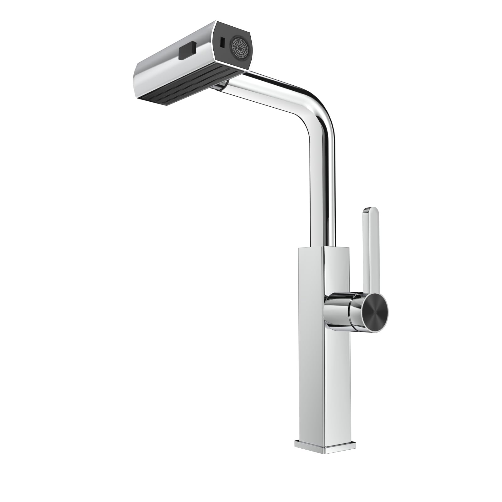 Waterfall Kitchen Faucet,Kitchen Faucet with Pull Down Sprayer Chrome,Faucets for Kitchen Sink,Single Handle rv Kitchen Faucet Stainless Steel,Pull Out Sprayer Kitchen Faucets