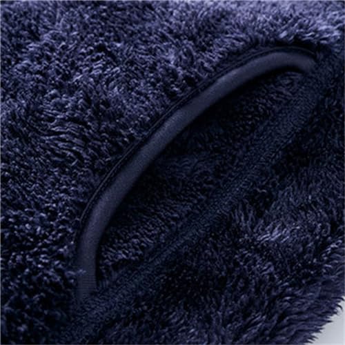 Image of Cromoncent Men's Full Zip Reversible Polar Fleece Hoodie Jacket Fall Winter Outwear, Dark Blue, Large