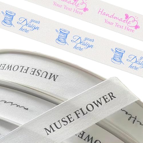 5-25 Yards Custom Cotton Ribbon Personalized with Your Text 5/8 Inch Wide Printed Fabric Ribbon for Gift Wrapping Wedding Favors Baby Shower Birthday Party & Small Business Packaging