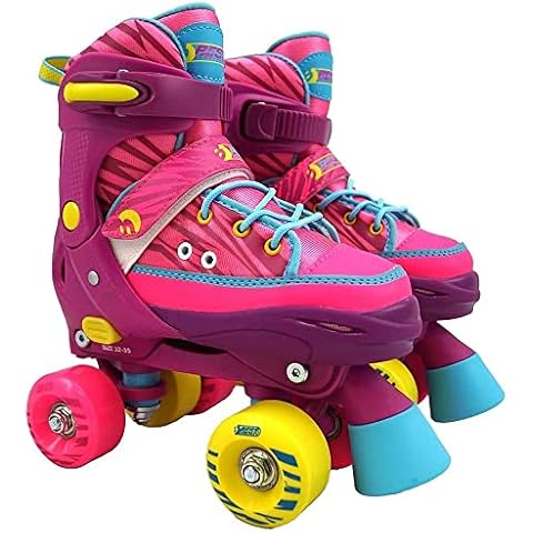 Best Sporting Rollschuhe Kinder Mädchen I Rollschuhe größenverstellbar 36-39 I robuste Inliner für Jugendliche mit Bremse I pink I Rollerskates Schuhe Kinder I Inliner mit 4 Rollen Cover