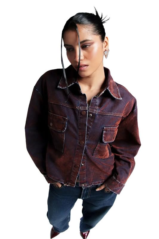 Image of FREAKINS Wine Velvet Classic Denim Jacket
