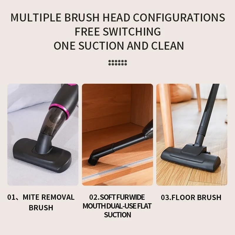 Image showing multiple brush head configurations for the Dratal DT-407 vacuum cleaner