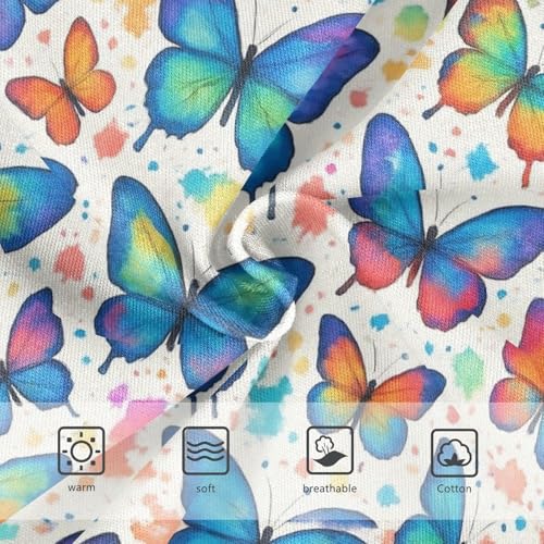 Animal Girls Underwear Toddlers 2t Cotton Little Girl Panties Colorful Watercolor Gradient Butterflies Underpants Briefs3