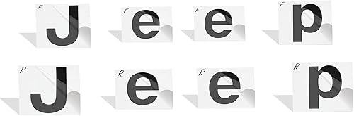 Reflective Concepts  Calcomanía delantera y trasera para emblemas de Jeep Grand Cherokee  2014-2020