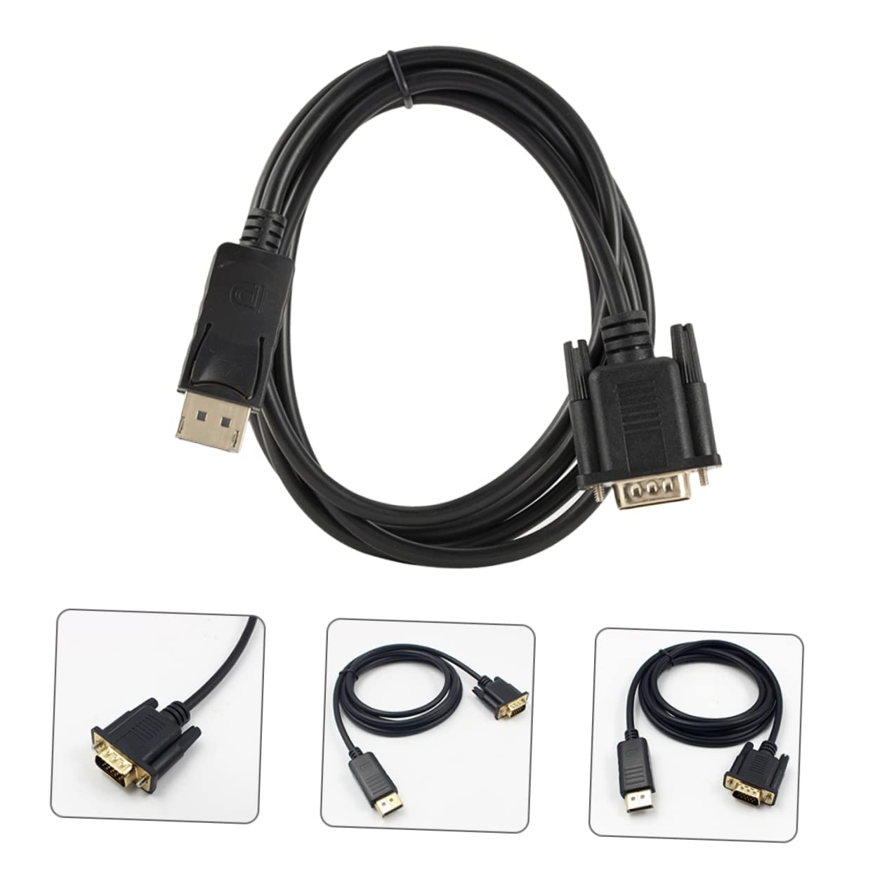 TEHAUX to Vga Cable Connector High Performance Display Adapter Cord for Computer to Vga Monitor Latch Connection