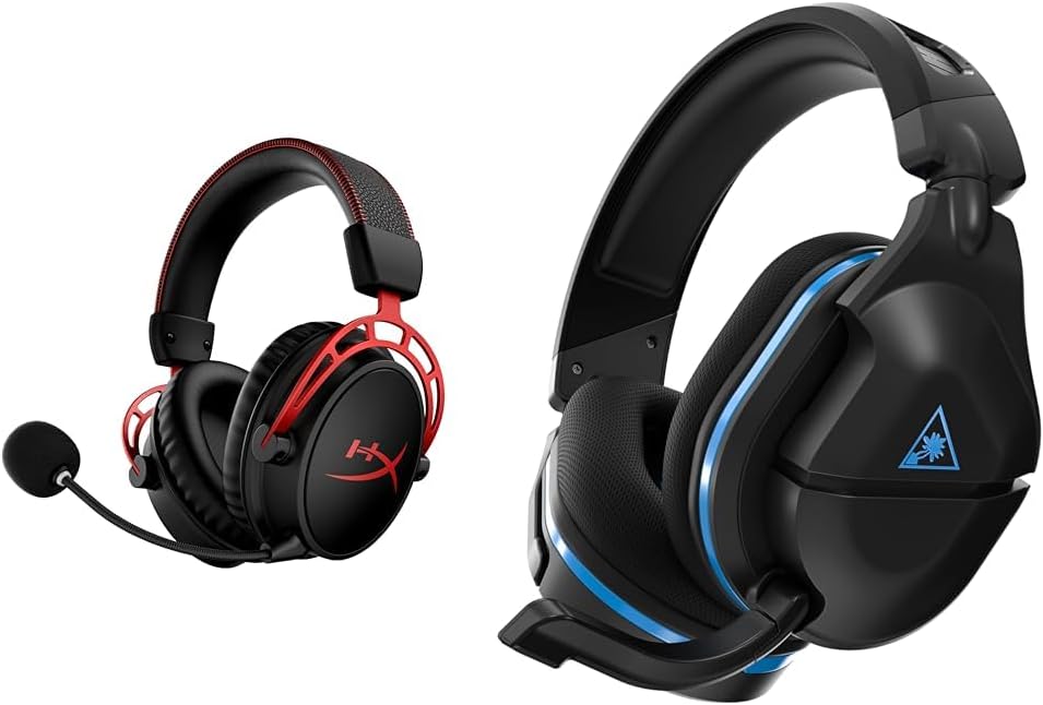 HyperX Cloud Alpha Wireless - Gaming Headset for PC, 300-hour battery life, DTS Headphone & Turtle Beach Stealth 600 Gen 2 USB Wireless Amplified Gaming Headset for PS5, PS4, PS4 Pro