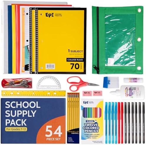 EPI Essentials Back to School Supplies for Kids 7th-12th Grade – ...