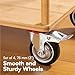 H&S Heavy Duty 75mm (3") Swivel Castors – Set of 4 Rubber Trolley Wheels with Lockable Brakes for Furniture, Appliance, Outdoor or Bed